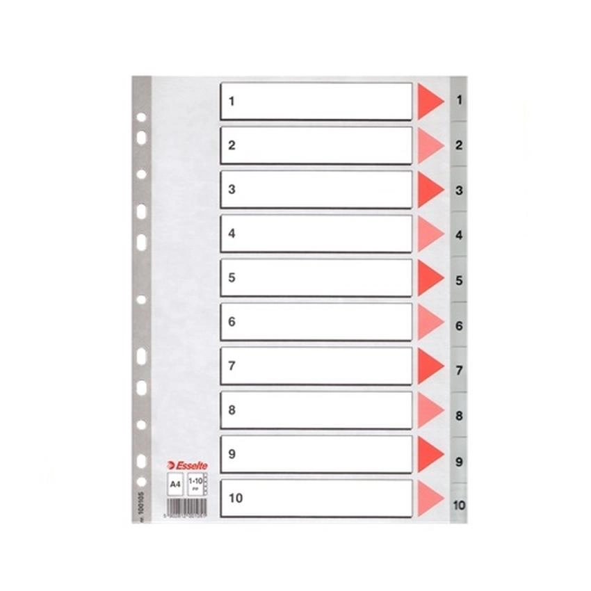 PRZEKŁADKI ESSELTE Z PP SZARE A4