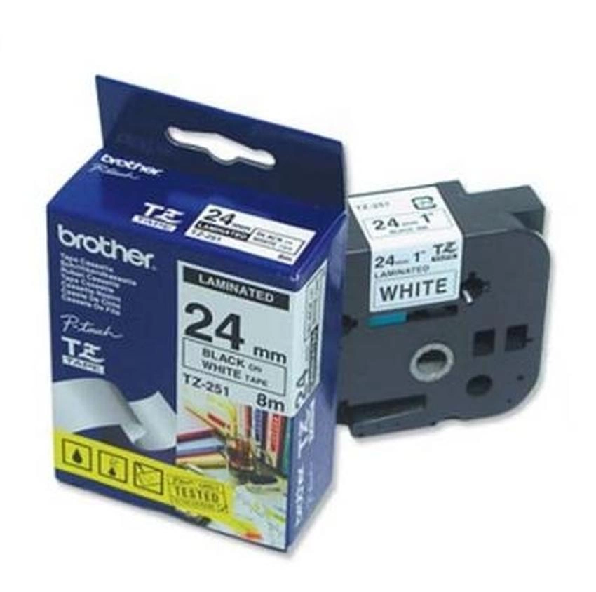 Etykiety laminowane Brother TZ251