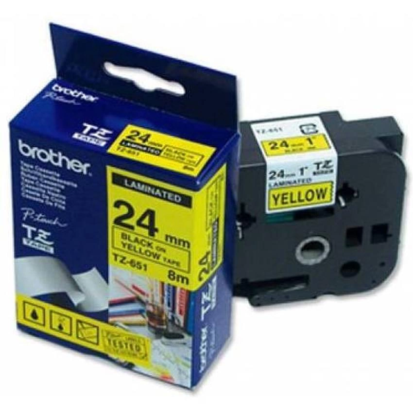 Etykiety laminowane Brother TZ651