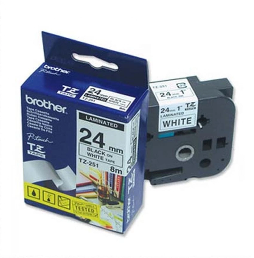 Etykiety laminowane Brother TZN251