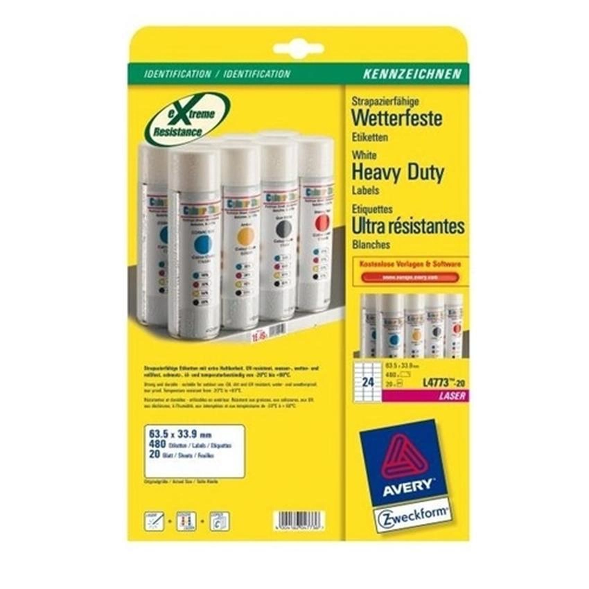 ETYKIETY HEAVY DUTY WODOODPORNE