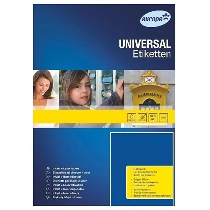 TRWAŁE ETYKIETY UNIWERSALNE EUROPE 100
