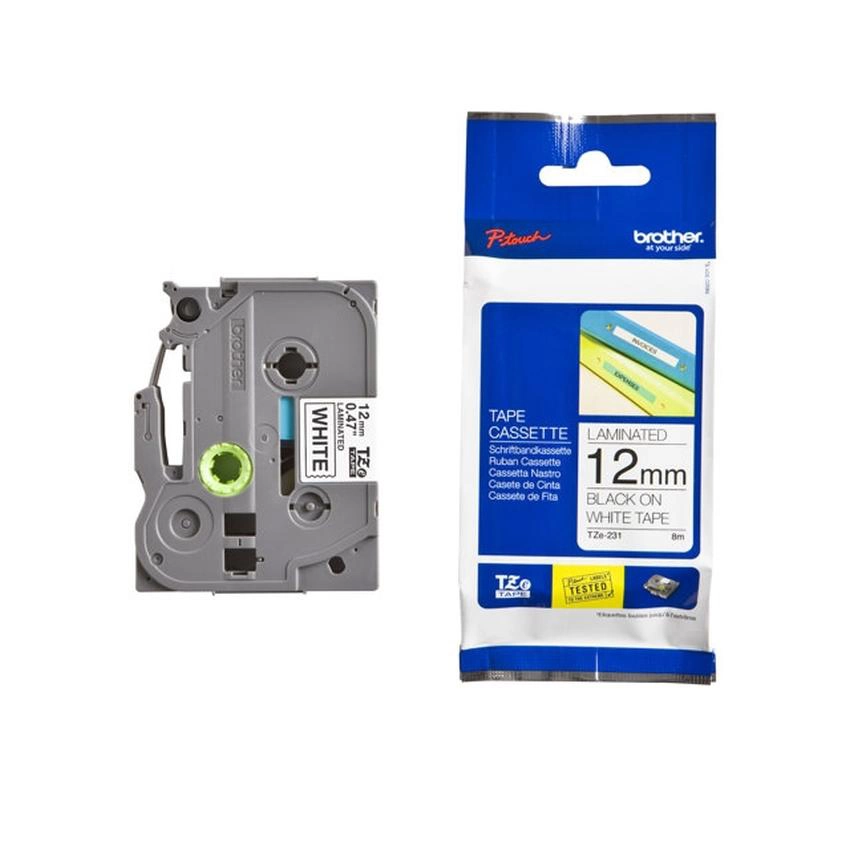 Etykiety laminowane Brother TZE231