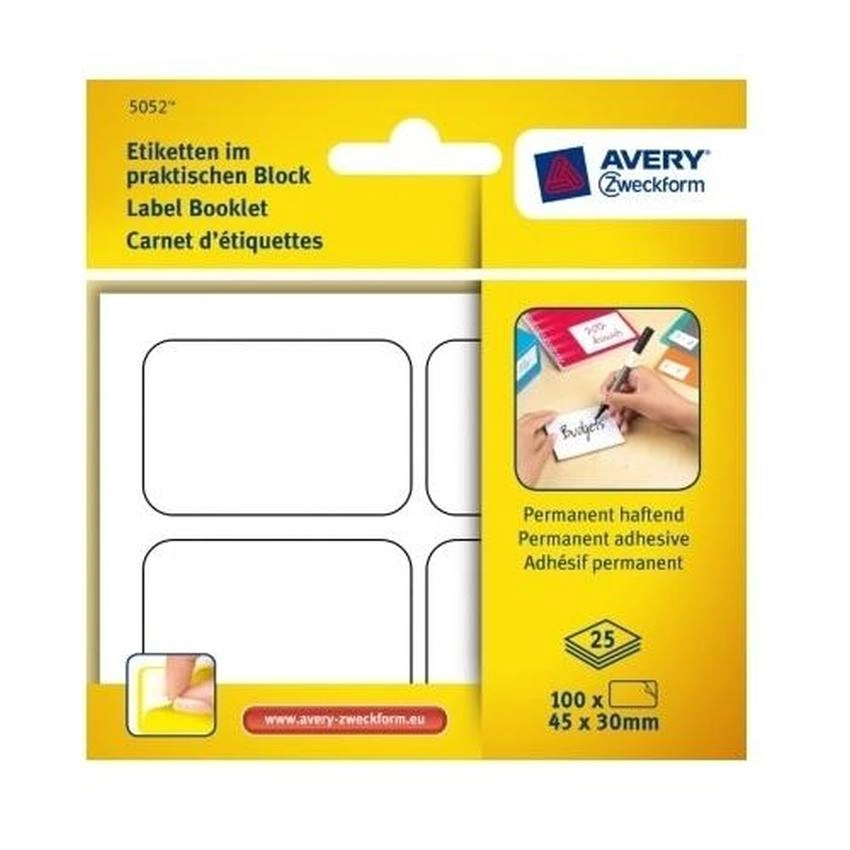 ETYKIETY UNIWERSALNE W BLOCZKU DO OPISU RĘCZNEGO AVERY