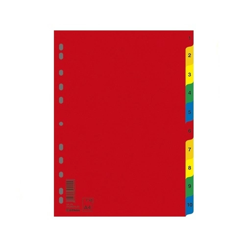 PRZEKŁADKI PLASTIKOWE Z INDEKSAMI A4 DONAU