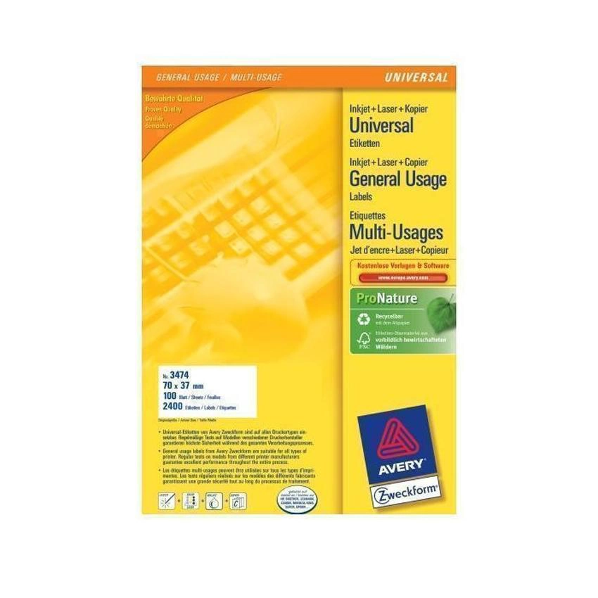 ETYKIETY UNIWERSALNE AVERY ZWECKFORM