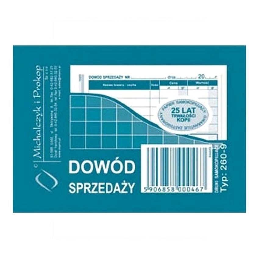 DOWÓD SPRZEDAŻY (PARAGON) 260-9