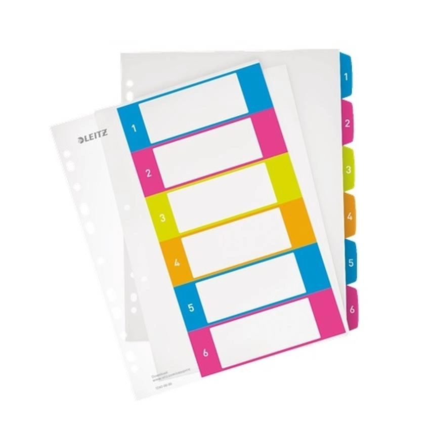 PRZEKŁADKI PLASTIKOWE Z MOŻLIWOŚCIĄ NADRUKU NA KARCIE LEITZ WOW [LP]