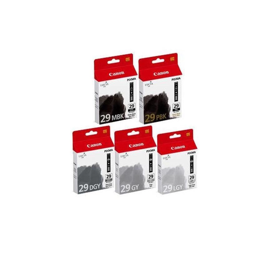 Tusz Canon PGI29 MBK/PBK/DGY/GY/LGY Multipack