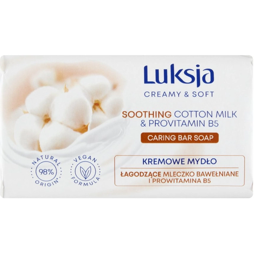 Mydło kostka 90g LUKSJA MLECZKO BAWEŁNIANE I PROWITAMINA B5