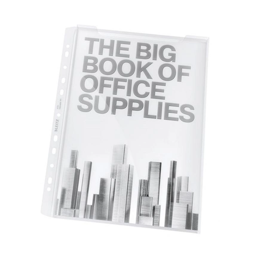 KOSZULKA GROSZKOWA NA KATALOGI A4 LEITZ Z HARMONIJKOWYM BRZEGIEM 