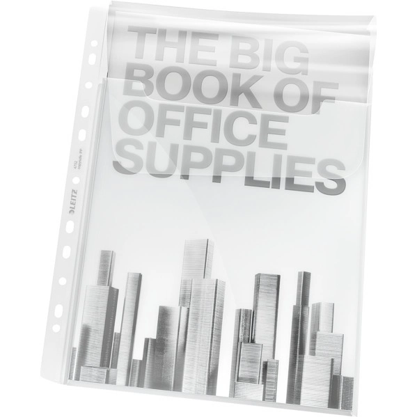 KOSZULKA NA KATALOGI Z KLAPKĄ A4 LEITZ Z HARMONIJKOWYM BRZEGIEM 