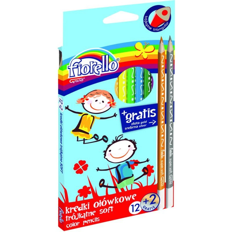 KREDKI OŁÓWKOWE TRÓJKĄTNE FIORELLO SUPER SOFT