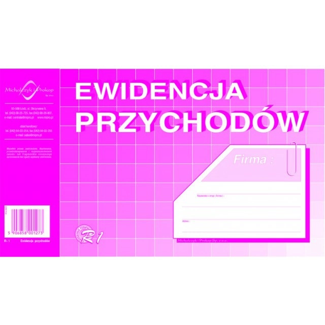 EWIDENCJA PRZYCHODÓW R1H - styczeń 2022