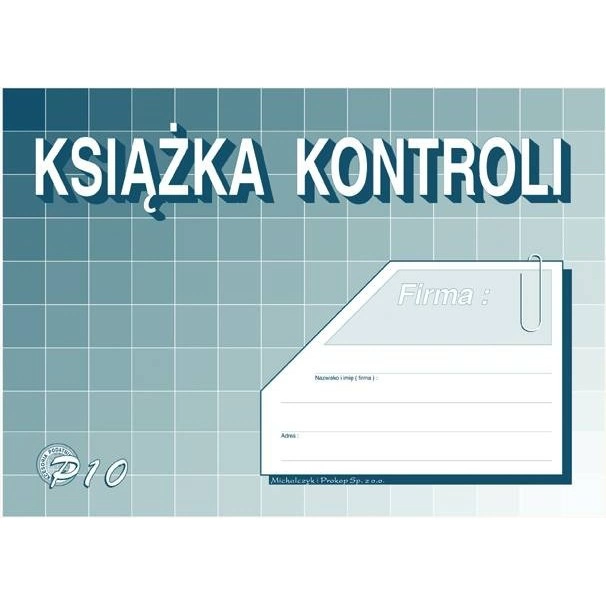 KSIĄŻKA KONTROLI P10