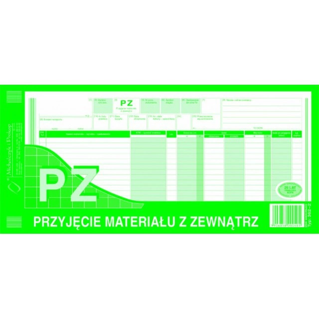 PZ - PRZYJĘCIE MATERIAŁU Z ZEWNĄTRZ 362-2