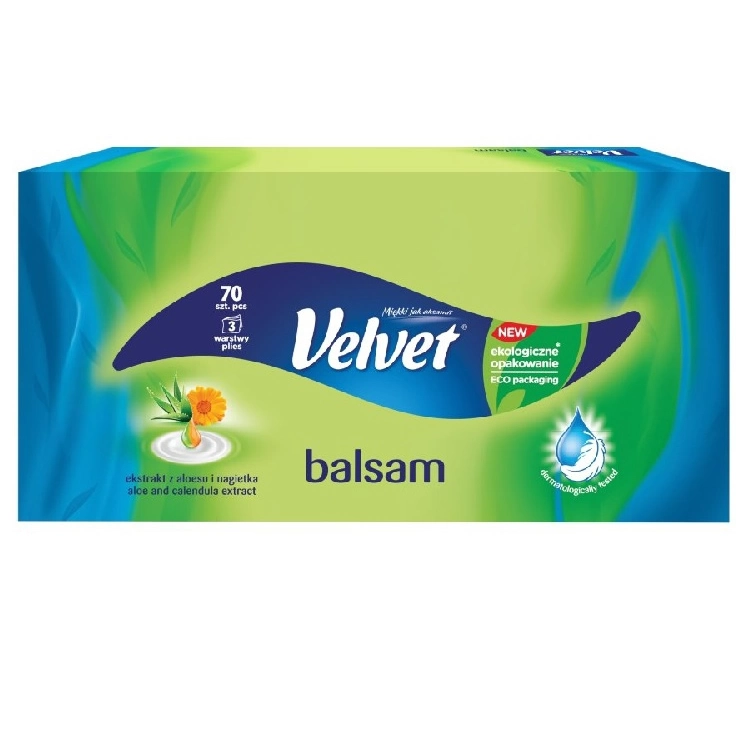 CHUSTECZKI HIGIENICZNE VELVET Z EKSTRAKTEM z ALOESU I NAGIETKA