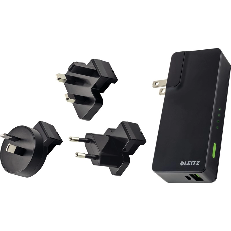 ŁADOWARKA PODRÓŻNA LEITZ COMPLETE TRAVEL USB Z WBUDOWANYM POWER BANKIEM 3000 MAH 