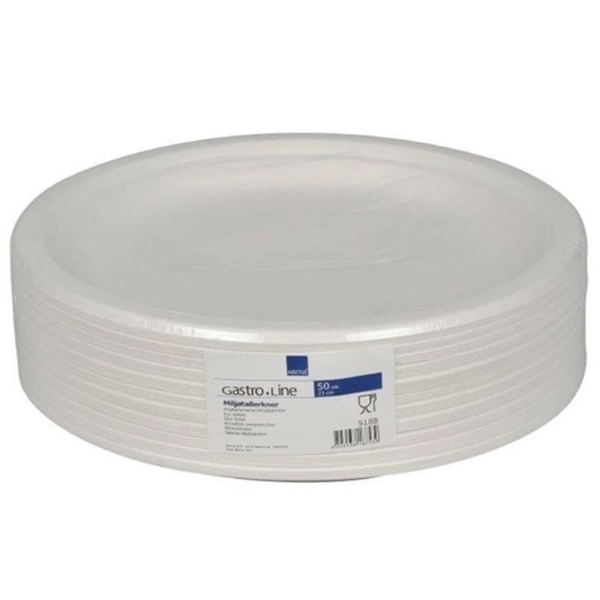 TALERZE OKRĄGŁE Z TRZCINY CUKROWEJ BIAŁE EKOLOGICZNE