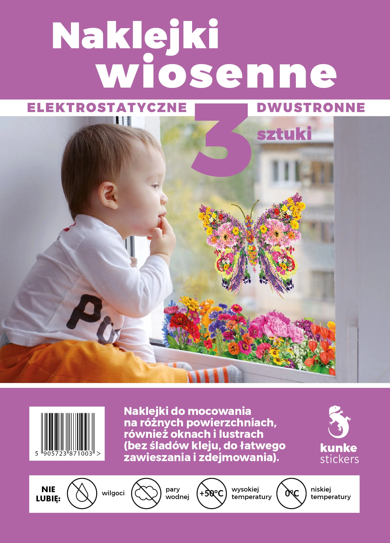 Naklejki wiosenne dwustrone 3szt.